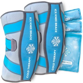 PELEGON Knee Ice Pack Wrap - Adjustable Ice Pack for Knees Surgery, Replacement, Arthritis Pain, ACL, Sports Injuries, Post Surgery, for Long Duration - 2 Pack