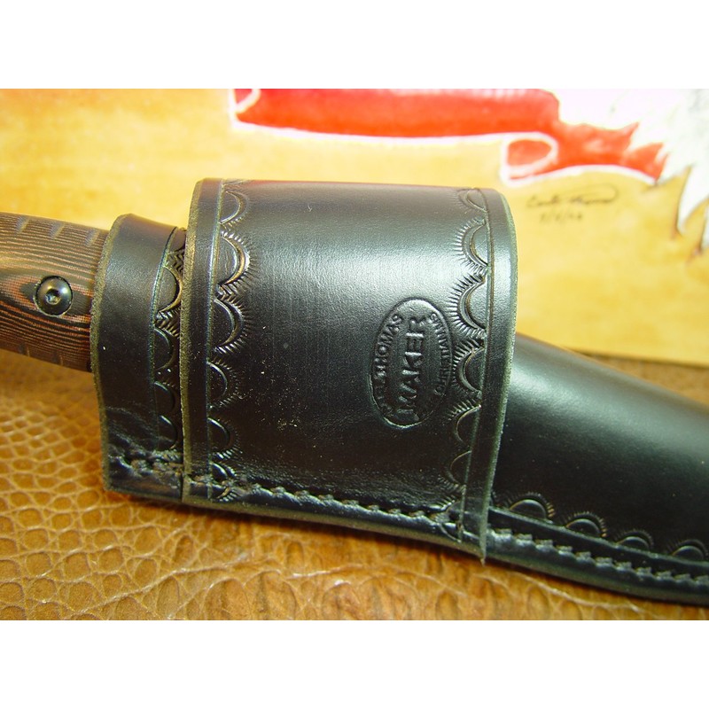 Custom cross draw knife sheath for the buck Selkirk knife.