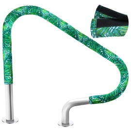 Junkin Pool Handrail Cover Swimming Pool Hand Rail Cover 4 Feet Railing Blue Slip Resistant Rail Grip for Swimming Hand Railing (Monstera)