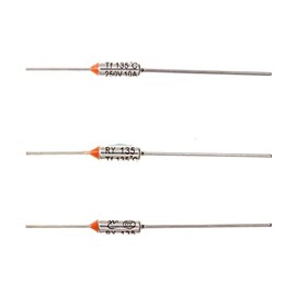 HUABAN 10 Pieces Metal Temperature Thermal Fuse RY135 135 ℃ 275 ℉ 10A 250V