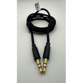 LockMingle Premium AUX Lead 1m – Strong Braided 3.5mm Stereo Cable for Music Devices-Black