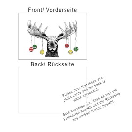 Bear and Bee 100 Christmas Postcards, 100 Different Designs - Christmas Postcard Christmas Cards Postcards (Blank Back)