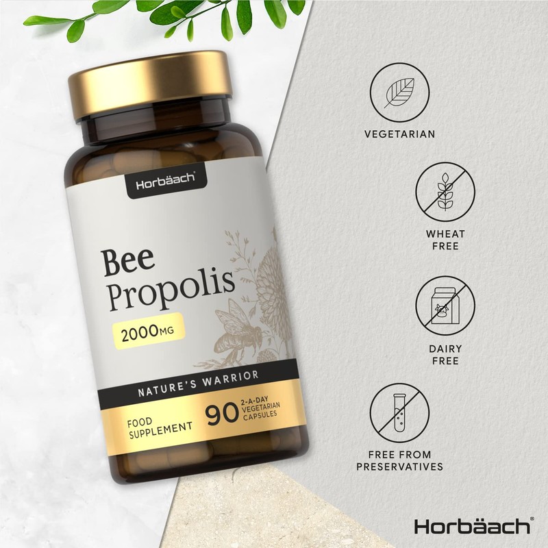 Bee Propolis Capsules | 2000mg | 90 Vegetarian Capsules |