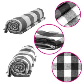 JOYIN 14 × 108” Christmas Table Runner, Buffalo Check Collection Table Runner, Cotton Black and White Plaid Table Runner for Christmas Holiday Rustic Party Table Home Decoration