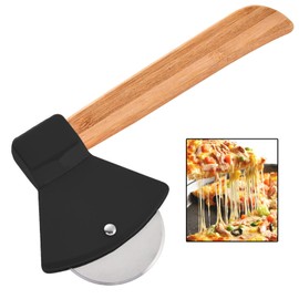 Stainless Steel Pizza Cutter Pizza Roller Funny Pizza Wheel Axe Pizza Cutter Steel Pizza Wheel Dishwasher Safe Pizza Cutter Stainless Steel Wooden Handle Pizza Roller High Quality Pizza Waffles