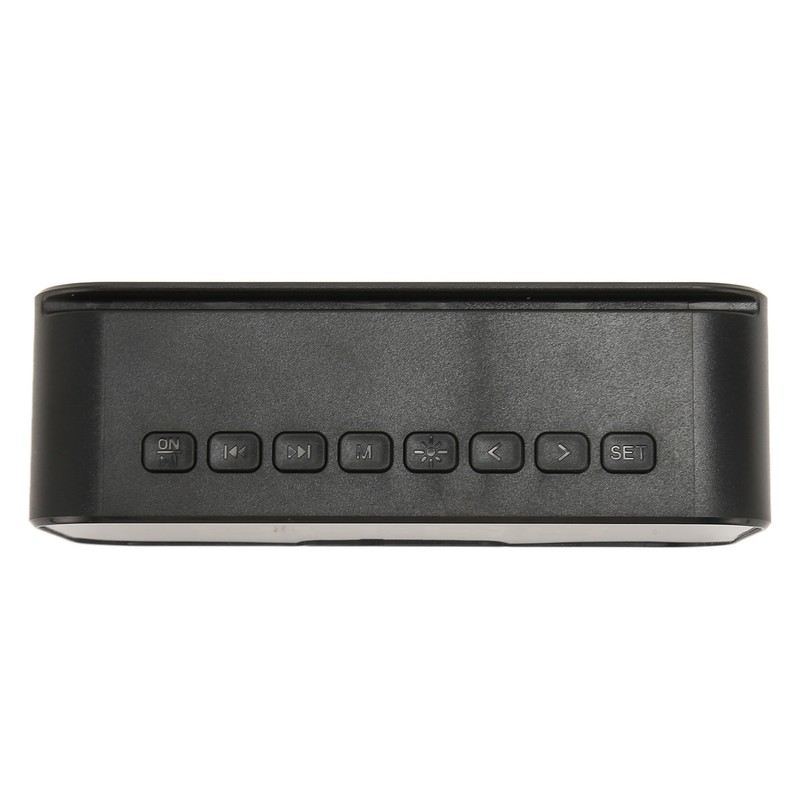 Bluetooth Speaker with Digital Alarm Clock Temperature Display Voice Announcement