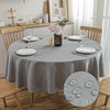 SPRICA Round Jacquard Tablecloth Water Resistance Solid Colour Heavy Weight
