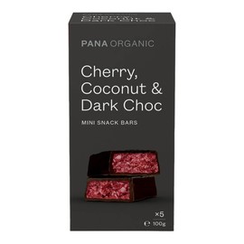 Pana Organic Cherry, Coconut & Dark Choc Snack Bars, 5 Pack