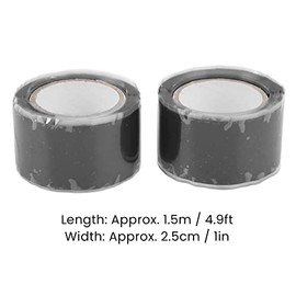 Cinta de Reparación Autofundible para Tuberías y Mangueras de Agua, Cinta Adhesiva de Silicona Impermeable para Sellado Hermético y Prevención de Fugas en Plomería (2 Rollos, 1.5m x 2.5cm)