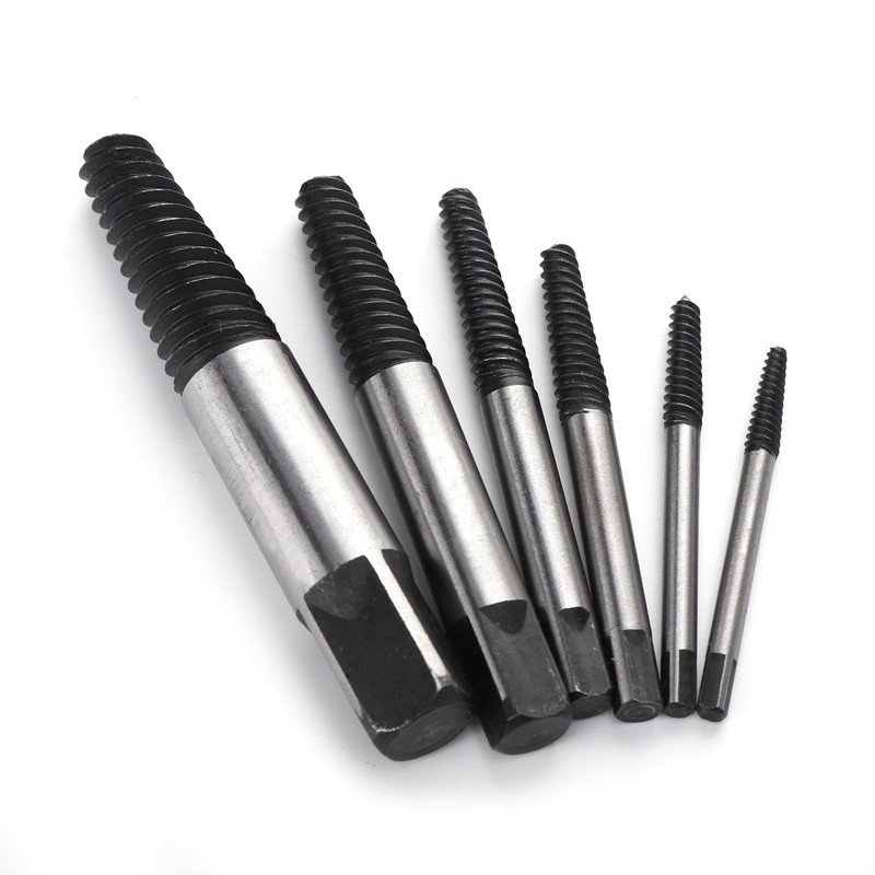 12Pcs Steel Screw Extractors and Drill Bits Guide Set Broken