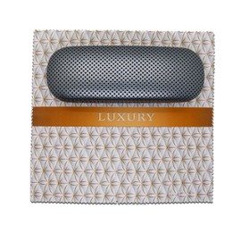 BELESI Glasses Case Hard Case with XL Glasses Cleaning Cloth – Glasses Case for Men and Women – Hard Case – Glasses Case + Microfibre Cloth, silver