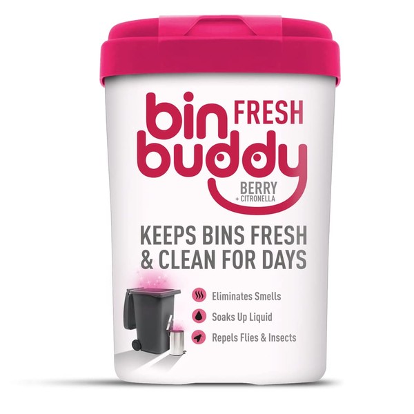 Bin Buddy Fresh Berry Blast, 450g, Bin Freshener Deodoriser Powder,