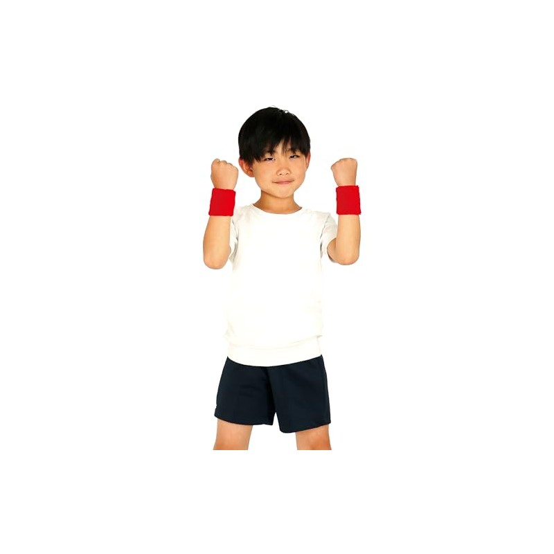Artec 18155 Fluffy Terry Cloth Wristband, Red, Sports Festivals, Recitals,