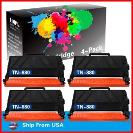 For Brother 4-Pack TN880 TN-880 Black Toner Cartridge for HL-L6250DW HL-L6400DWT Printer