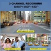 Bewinner 3 Channel Dash Cam Front and Rear 1080P Full