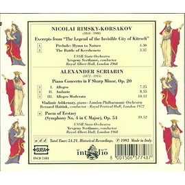 Rimsky-Korsakov: The Legend of the Invisible City of Kitesch (excerpts) / Scriabin: Piano Concerto; Poem of Ecstasy