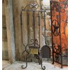 BLACK FOREST DECOR Lone Star Fireplace Tool Set (5 pcs) – Western Metal Hearth Tools with Stand, 10" W x 10.5" D x 28" H