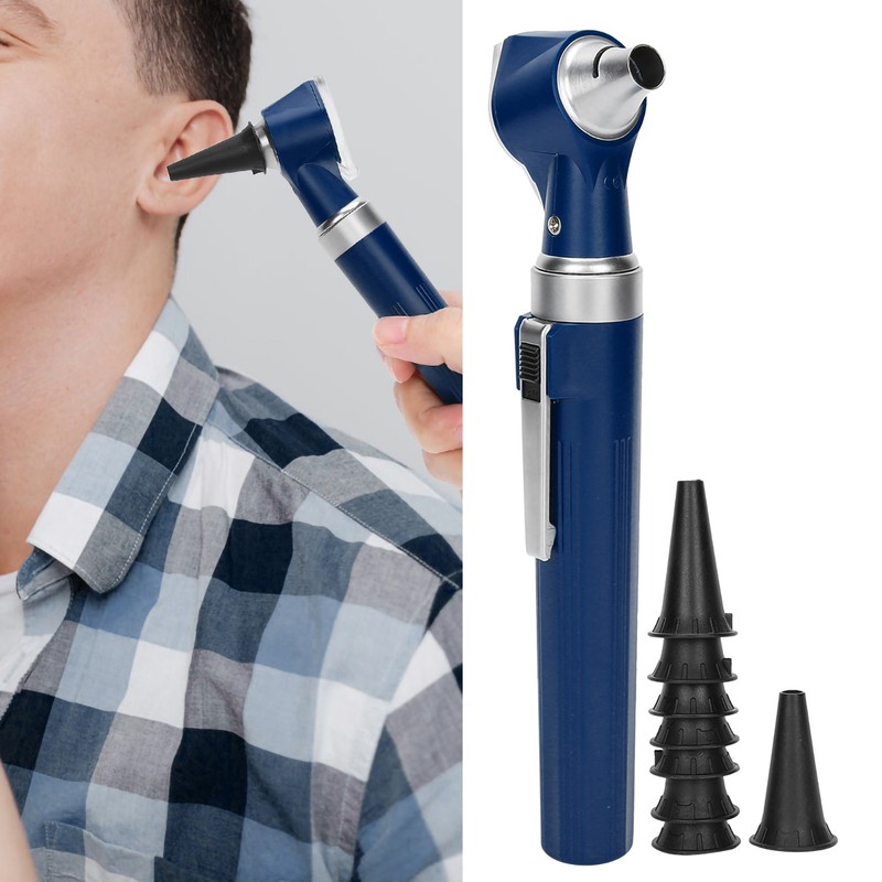 Professional Diagnostic Kit Ear Care Examination Otoscope Eardrum Endoscope SpeculumBlue
