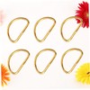 Tofficu 100pcs D Ring Jump Rings for Keychains D Shape