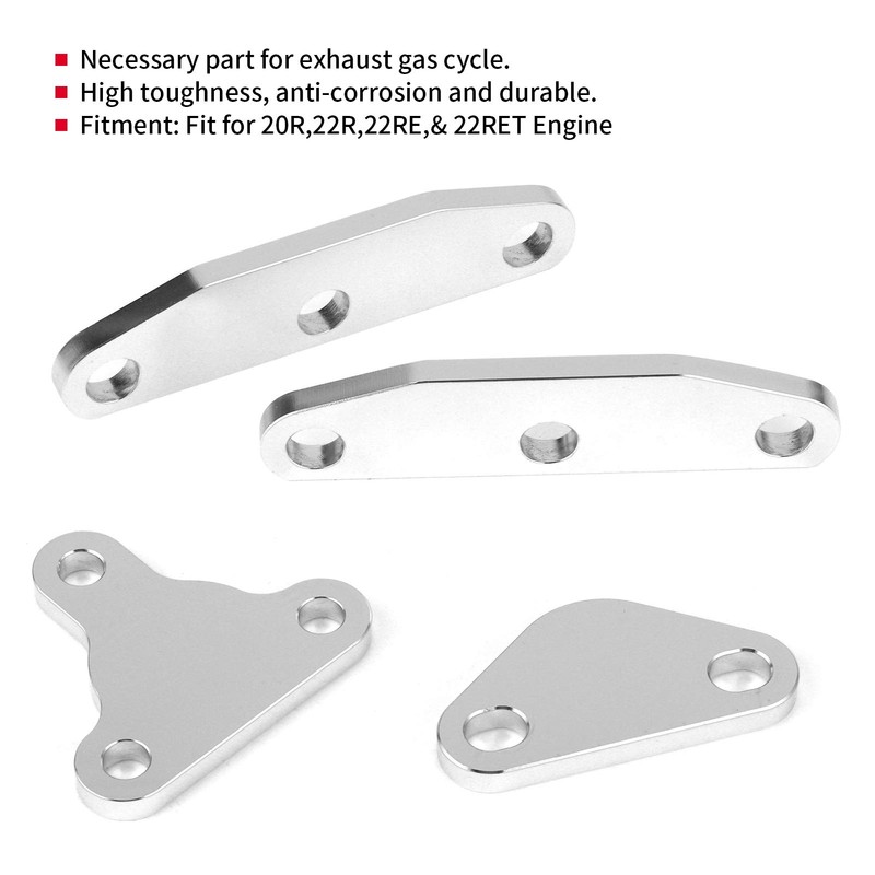 Block Off Plates Kit Aluminum Alloy Exhaust Intake Off Plate