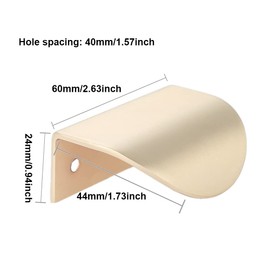 SEIWEI 4 Pcs 60x44mm Leaf Shape Door Handle Kitchen Cabinet Drawer Cabinet Decorative Furniture Knob