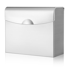 Tioncy 1 Pcs Sanitary Napkin Disposal Receptacle Stainless Steel Sanitary Napkin Receptacle Tampon Disposal Bin Wall Mounted Waste Tampon Holder Feminine Hygiene Disposal Container (Silver)