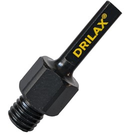 Drilax 5/8-11 Drill Adapter Attachment 5/8 Threaded Arbor Diamond Hole Saw 5/8 inch - 11 to 3/8" Shank Sanding Attachment Arbor Shaft Adaptor (5/8"-11 Male to 3/8" Triangle Shank)