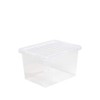 1x 24L Litre Crystal Clear Plastic Storage Box With Lid