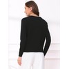 Allegra K Open Front Sweater for Women's Collarless Button Down