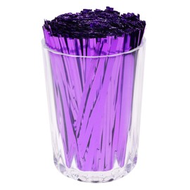 Mini Skater 800pcs 4" Metallic Twist Ties (Purple)
