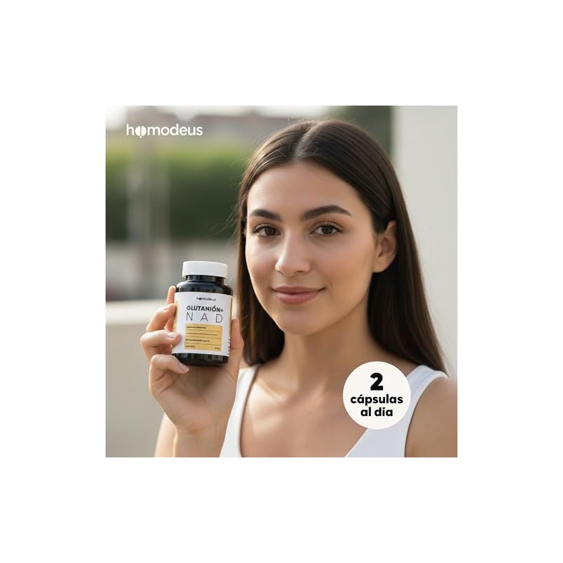 Antioxidante Glutatión NAD+ 90 Cápsulas con NAC y CoQ10 Homodeus