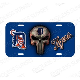 Amel Detroit Tigers Michigan Baseball License Plate Front Auto Tag