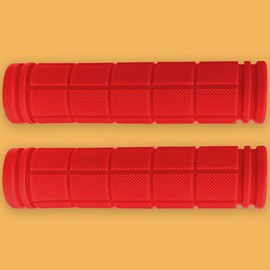 VIAUMBR Bicycle Grips Handlebar Grips Ergonomic Soft Rubber Non-Slip Road Bike Scooter MTB BMX Mountain Bike Trekking Bike eBike 120 mm Red