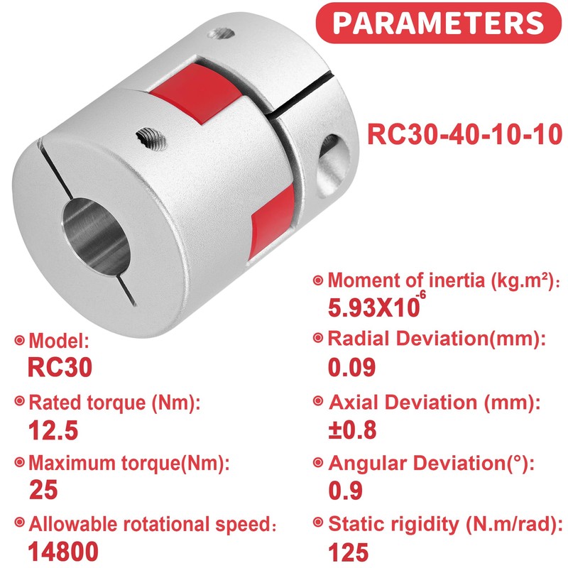 Shaft Coupling 10 mm to 10 mm Waves Flexible Coupler