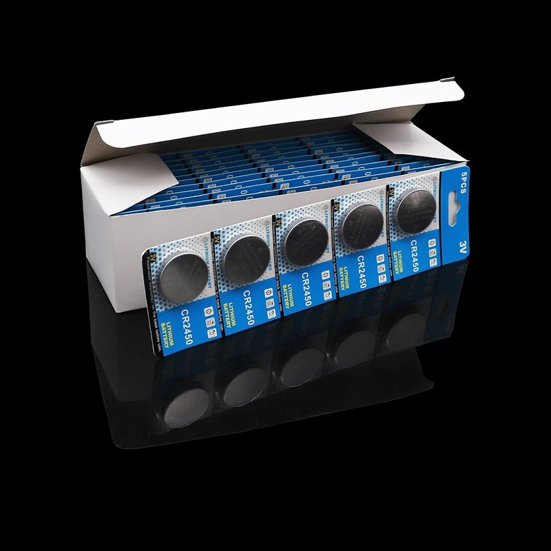 Cotchear 5pcs/Pack CR2450 Coin Battery 550mAh 3V CR 2450 Button