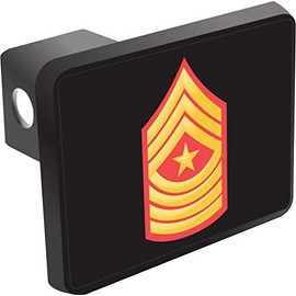 U.S. Marine Corps Sergeant Major Red/Gold Trailer Hitch Cover