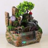 Indoor Waterfall Fountain Tabletop Fountains with LED Lights,Mini Fish Tank,Lighted