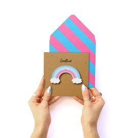 Tache Good Luck Rainbow Greeting Card. Premium Handmade FSC® Certified Greeting Card With Envelope.