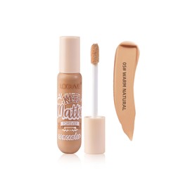 LAMUSELAND Concealer Full Coverage, Matte Lightweight 6 Shades Under Eye Liquid Concealer for Dark Circles, Long Lasting, Highlights, Color Corrects (warm natural, Medium)