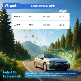 Zeyrahn Cabin & Engine Air Filter Kit for Honda Pilot (2023-2025), Acura MDX (2022)
