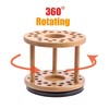 JackCubeDesign 360 Rotating Bamboo Watercolor Paint Brush Holder Water Coloring