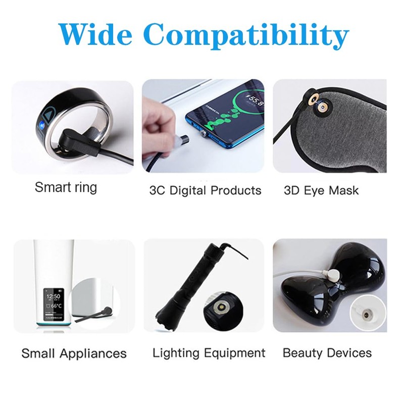 [1-Pack] Smart Ring Charger Cable,Compatible with R02 R03 R06 R08