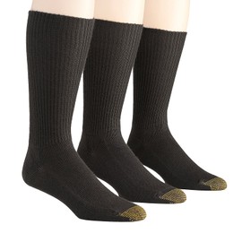 Gold Toe Fluffies 1x1 Rib Crew Socks - 3 Pack (523S) O/S/Brown