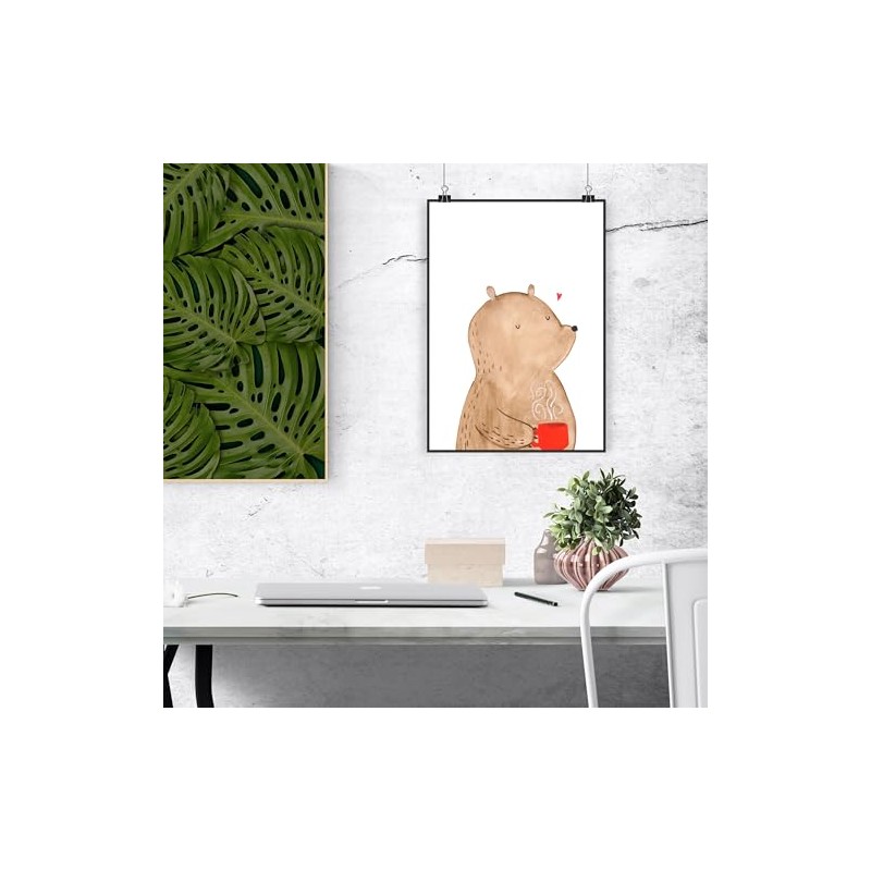 Mr. & Mrs. Panda Poster Bär Kaffee Motiv DIN A4