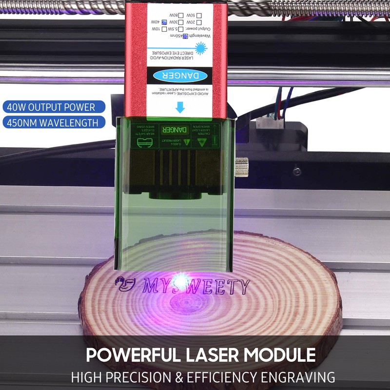 450nm 40W Laser Module with Protective Cover Fixed Focal Length