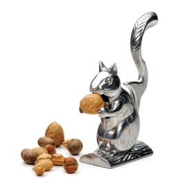RSVP International Nutty Squirrel Nutcracker, Stainless Steel | Adorable Novelty Addition to Your Kitchen | Cracks All Types of Nuts | Housewarming or Holiday Gift, One Size