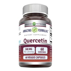 Amazing Nutrition® Amazing Formulas™ Quercetina 500mg 60 Cápsulas Vegetales | Suplemento Dietético para Refuerzo Inmunológico, Antioxidante y Salud Respiratoria