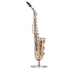 Miniature Copper Saxophone Model with Stand Mini Musical Instrument Ornaments