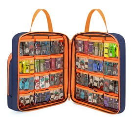CURMIO Toy Cars Carrying Case Compatible with Hot Wheels Up to 99pcs, Portable Car Toy Storage Organizer Bag for 1/64 Scale Toy Cars, Matchbox Cars, Dolls, Mini Toys, Bag Only