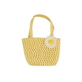 LUXE DIVA Easter Woven Bags Large Tote Bags with Handles Reusable Gift Bag Grocery Shopping Bag Bunny Easter Egg Hunt Party Treat Bag Waterproof Reusable Goodie Bag for Holiday Favors